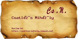 Csatlós Mihály névjegykártya