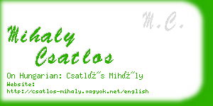 mihaly csatlos business card
