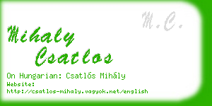 mihaly csatlos business card